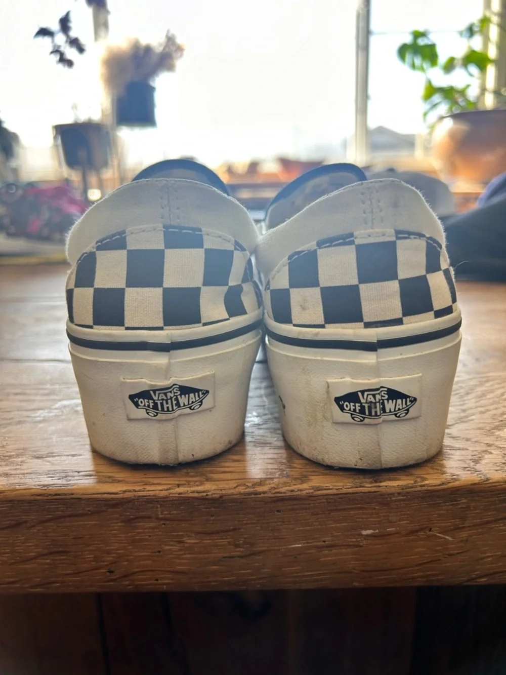 C- Vans unisex Checkerboard Slip-On in Black and White checkered